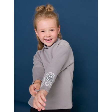 Jumper for girls, height 104 cm, gray color-5