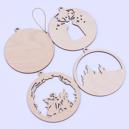New Year's blanks for creativity. Wooden suspension "New Year! Wizards "-2