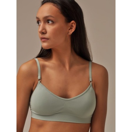 Top female with cup, size l, color pistache