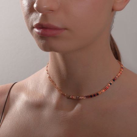 The necklace "Jewel" rectangles with a chain, color in gold, 30 cm