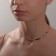 The necklace "Jewel" rectangles with a chain, color in gold, 30 cm