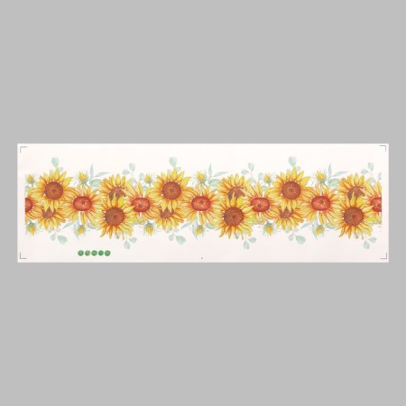 Stick plastic interior color "Bright strip of sunflowers" 30x90 cm