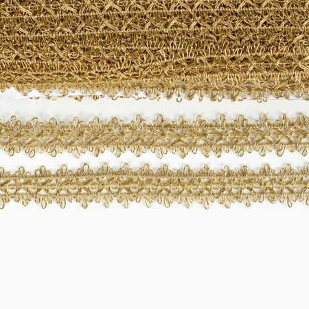 Braid color gold, width 2.6 cm, in packaging 25 meters-2