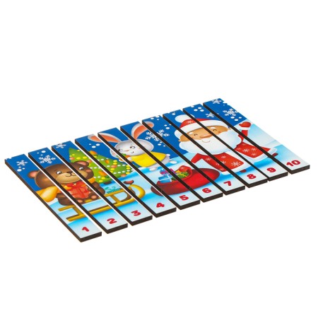 New Year's puzzle. Logic sticks "Funny New Year"-6