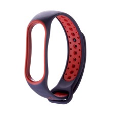 Luazon strap for fitness bracelet Mi Band 5/6/7, with perforation, black and red