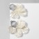 Clips "Breeze", white color in silver