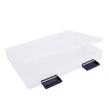 A4 document folder, with black latches, 230 x 305 x 40 mm, transparent case-1