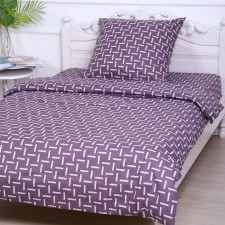 Bed linen 1.5sp strokes, Mokko color, 150x210cm, 150x210cm, 70x70 cm, calico, 120 g/m, cotton 100%