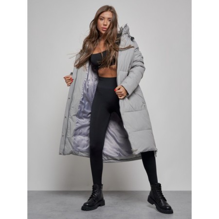 Coat insulated winter female, size 42, color gray-13