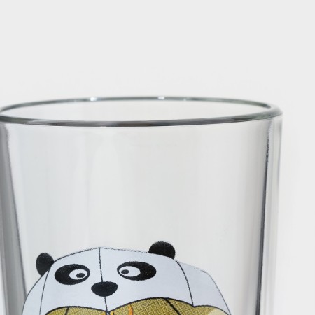 A set of glasses "Funny animals", glass, 230 ml, Mix drawing-5