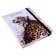 A5 sketchbook, 64 Leopard sheets, hard cover, Soft-Touch lamination, elastic band, tinted block 100 g/m2