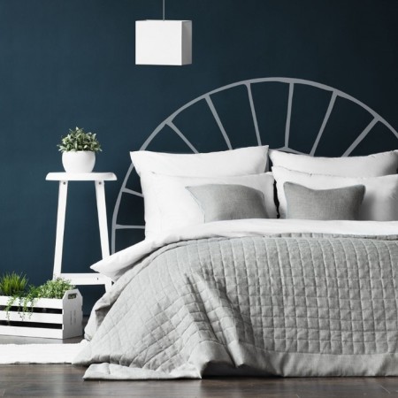 Konni set: cover 230 x 250 cm, pillowcase 45 x 45 cm - 2 pcs, color gray