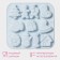The form for baking the share "New Year's miracle", 18.8 × 18.3 × 1.5 cm, 11 cells, the color is gray.