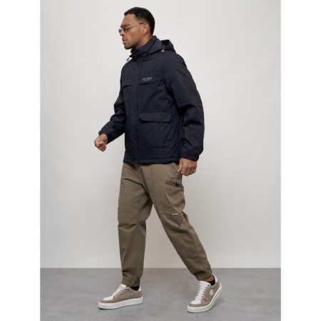 Sports male jacket, size 52, dark blue color-1