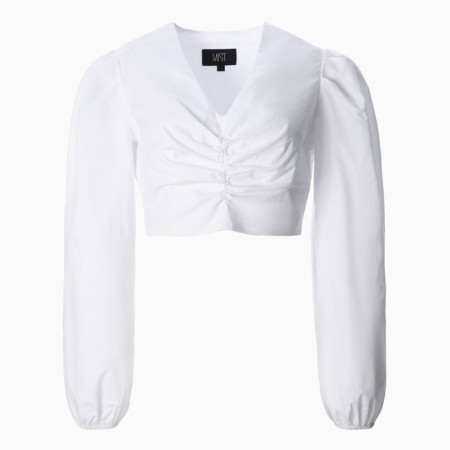 Women's shortened shirt MIST Summer Time, size 46, white-5