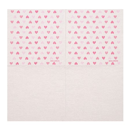 Napkins single -layer “hearts” pink 24x24 cm, set 20 pcs.-7