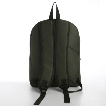 School textile backpack with a lobe of a sling, 38x29x11 cm, khaki color-7