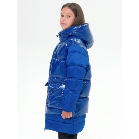 Coat for girls, height 164 cm, blue color-3