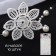 Knitted elements "Flowers", D = 4.5 cm, 10 pcs, white color