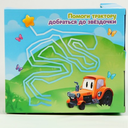 Soft toy tractor, blue color-7