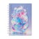 Notebook Gift Book on the comb 80l, line, color block, cover. 3D anime (17.7x13.7cm) 10539