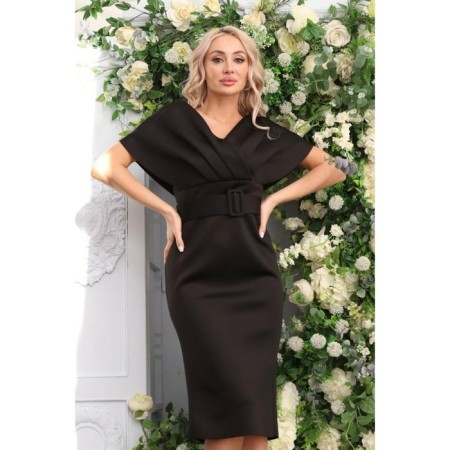 Female dress, size 50, black color-1