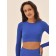 Crype female top in a rubber with a long sleeve Mirey Top Manica Lunga, size 46-48, Blue color