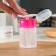 Board with pomp, 75 ml, pink/transparent color