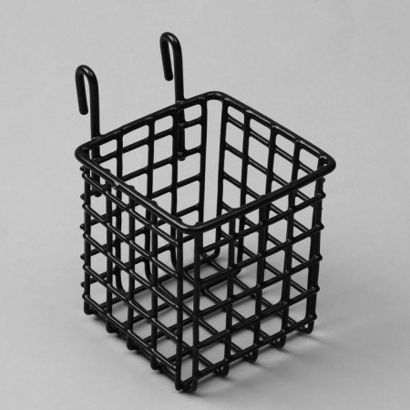 Basket on a grid, 9 × 9 × 9.5 cm, black color-1