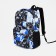 School backpack from textiles on lightning, 3 pockets, blue color