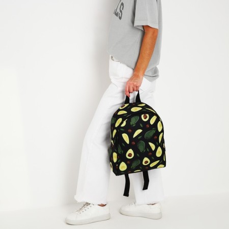 School backpack "Avocado", 27x14x38, lightning department, n/pocket, black color-6