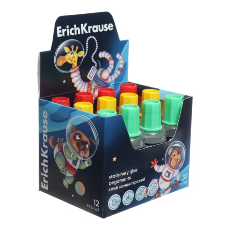 Chancellery glue 30 ml, Erichkrause, Space Animals, Mix-1