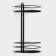 Bathroom shelf for the bathroom 2-tier native, 175 × 175 × 362 mm, black matte color