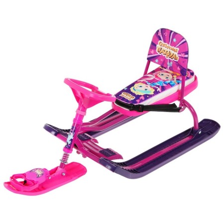 Snow -chapel "Fairytale Patrol", SSP2, with a back and a seat belt, purple/pink-3