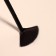Makeup brush, fan, 16.5 (+/- 1) cm, black color