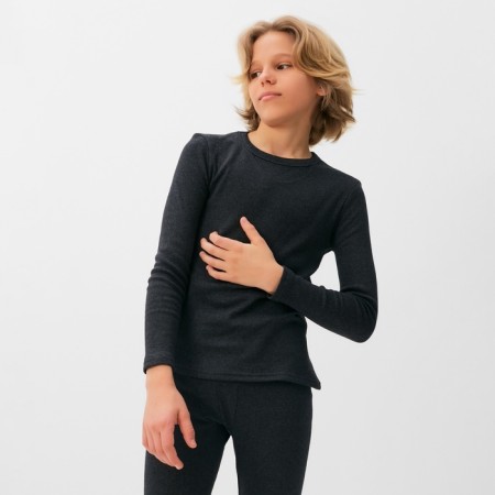 Thermal underwear for a boy (longshit, leggings) color graphite melange, height 164-7
