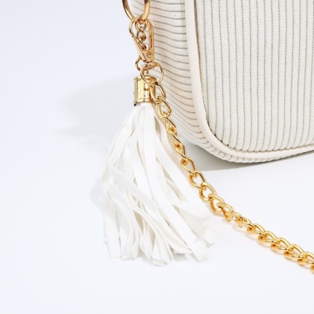 Cross-Bodi Bag on a zipper, beige color-3