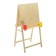 Molbert Type "Clap", bilateral, 120 x 60 x 65 cm, tablet 60 x 60 cm, shelf with two cup holders, unpainted wood, calligrata