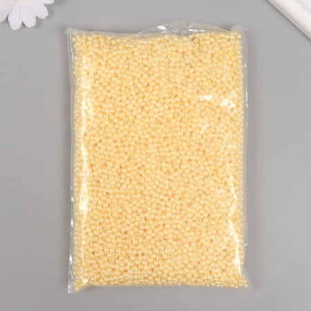 A set of beads "Pearls" d 4 mm, 250 gr, light yellow-2