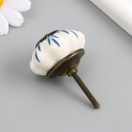 Pen for the casket ceramics, metal "Blue branches" 4,2x4.2x6 cm-1