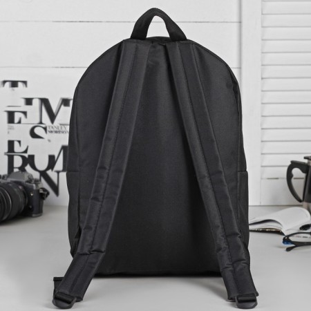 Youth backpack, lightning department, external pocket, black/orange color-3