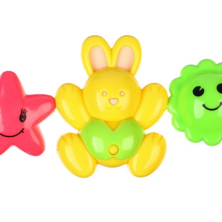 Stretching to a stroller/crib "bunnies", 3 toys, color mix, crush me-6