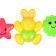 Stretching to a stroller/crib "bunnies", 3 toys, color mix, crush me
