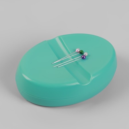 Magnetic needle, 9.3 × 6.5 cm, turquoise color-1