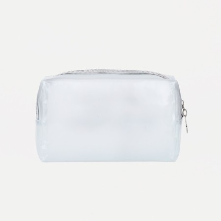Cosmetic bag with zipper, matte color/multi -colored-1