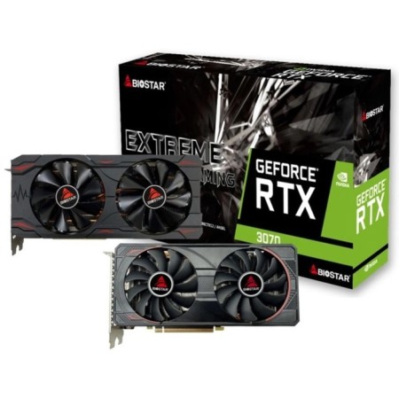 Biostar PCI-E 4.0 RTX3070-8GB LHR NVIDIA GEFORCE RTX 3070 8GB 256bit GDDR6 1500/107349-2