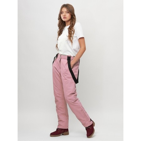 Ski -loving winter women, size 56, pink color-4