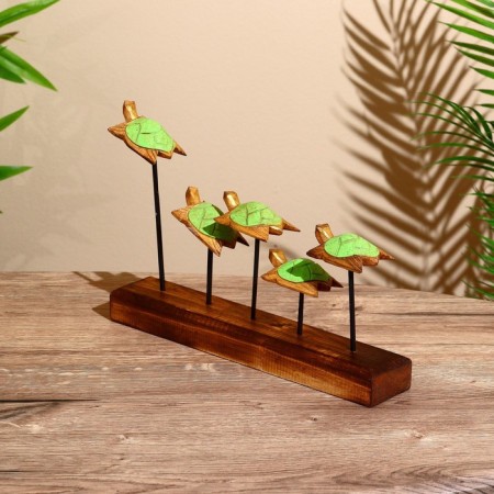 Souvenir "Turtles" on a stand, Albezia 30x5x20 cm-1