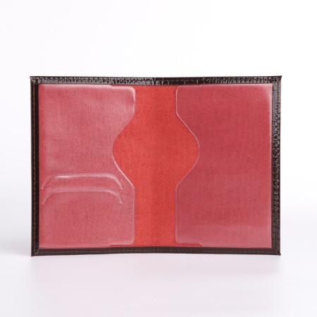 Passport cover, dark brown color-4