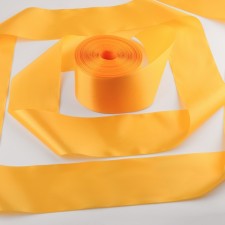 Satin tape, 100 mm × 100 ± 5 m, yellow color